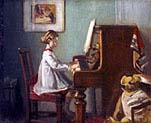 The Artist’s Daughter Playing The Piano
